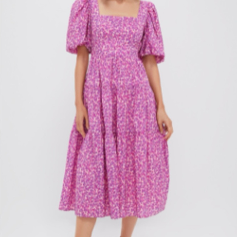 Tuckernuck Pink Floral Midi Dress